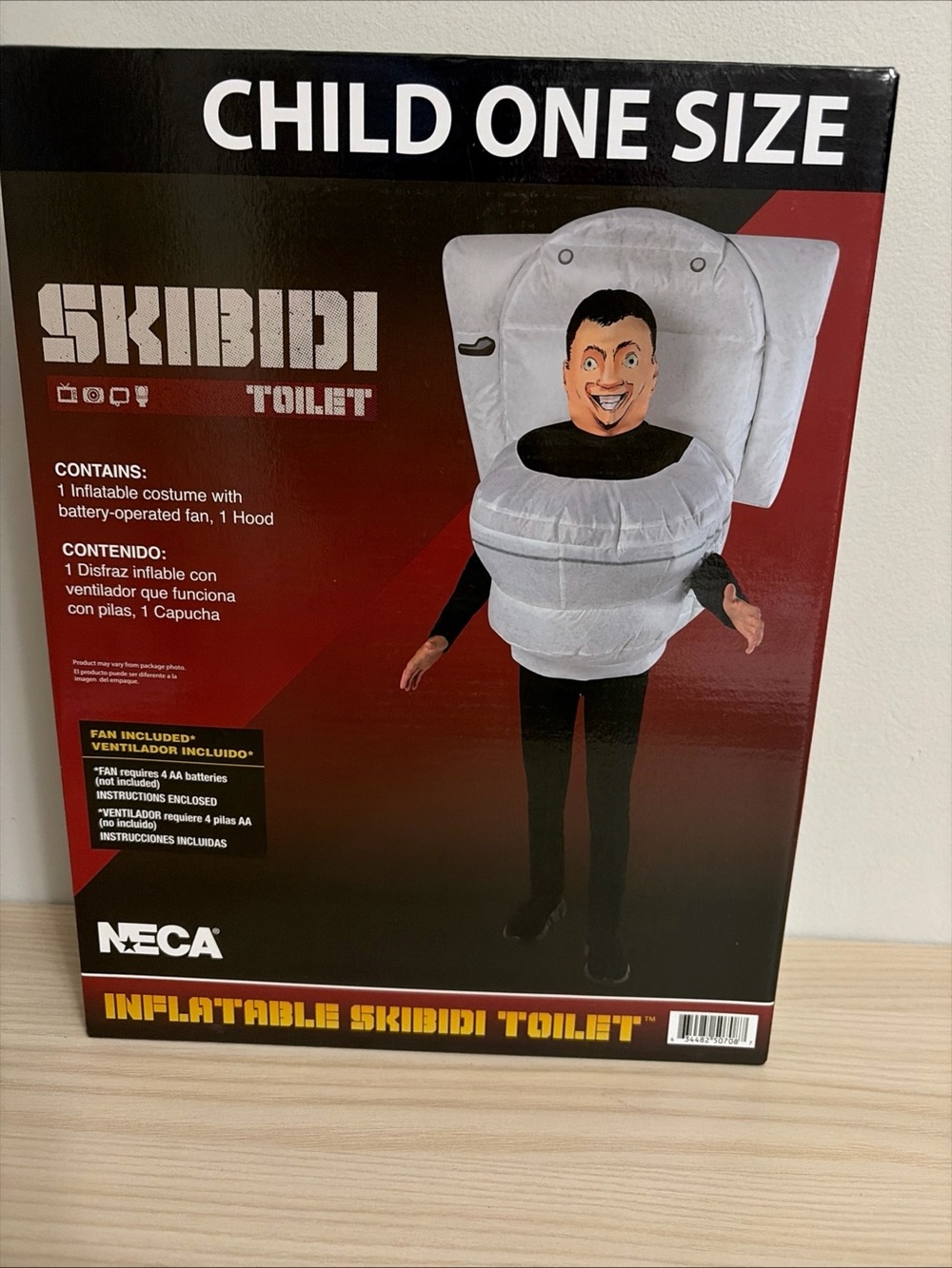 Neca Inflatable New! Skibidi Toilet Kids Costume - White one size